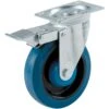 CASTER 4" SWIVEL BRAKE ELASTIC RUBBER