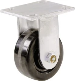 6-Inch Phenolic Rigid Plate Caster, 840-lb Load Capacity