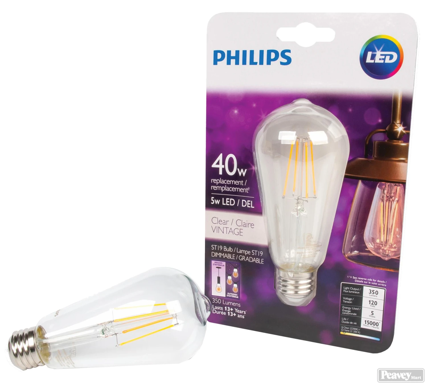 Philips BULB LED 40W ST19 FILAMANT CLR 3 Philips BULB LED 40W ST19 FILAMANT CLR