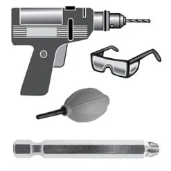 COBRA METAL CONCRETE SCREW ANCHOR WITH BLUE COATING 1/4" X 4"