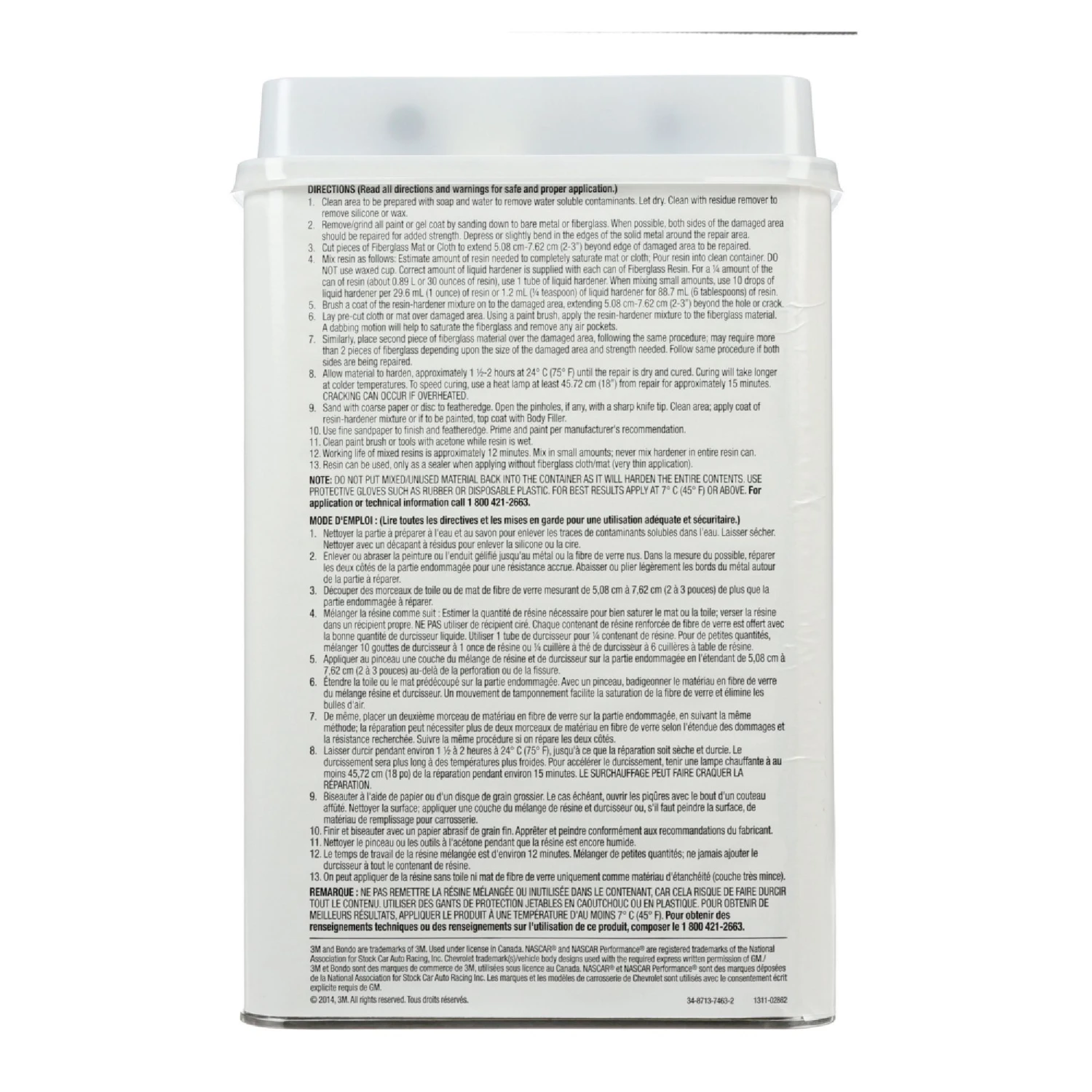 Bondo® Fibreglass Resin, 404C, 3 Qt (3.4 L) 5 Bondo® Fibreglass Resin, 404C, 3 Qt (3.4 L) - Image 3