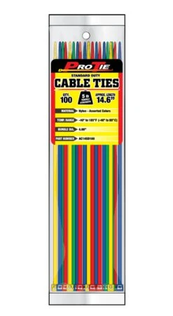 CABLE TIE 14.6"X50LBASST 100PC