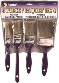 Promotional Paint Brush 4 Piece Polyester Brush Set, Size 25/38A/50/75mm