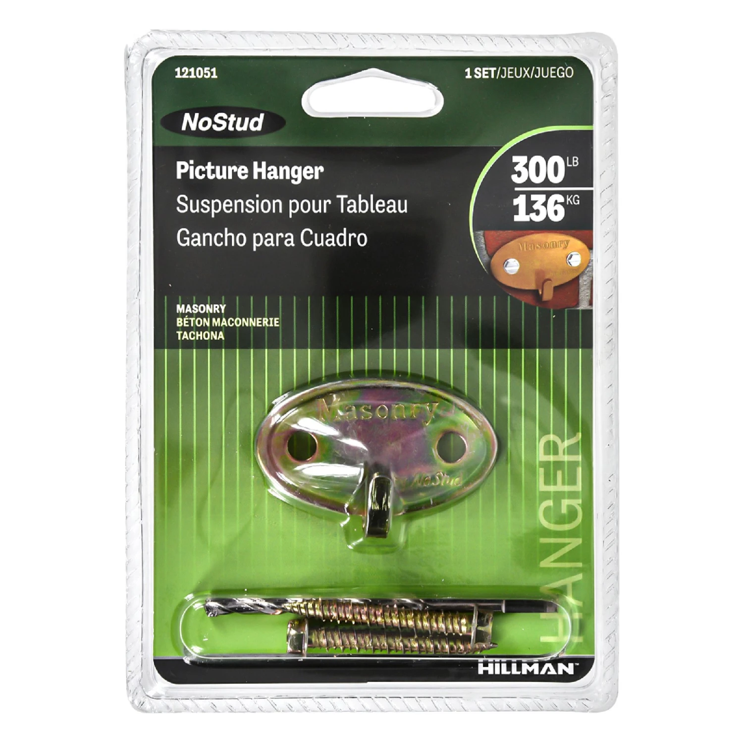 Hillman Masonry Picture Hanger (300lb), 1pc 4 Hillman Masonry Picture Hanger (300lb), 1pc - Image 2