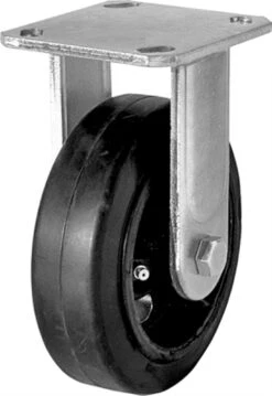 CASTER 6" X 2" RIGID MOLD-ON RUBBER