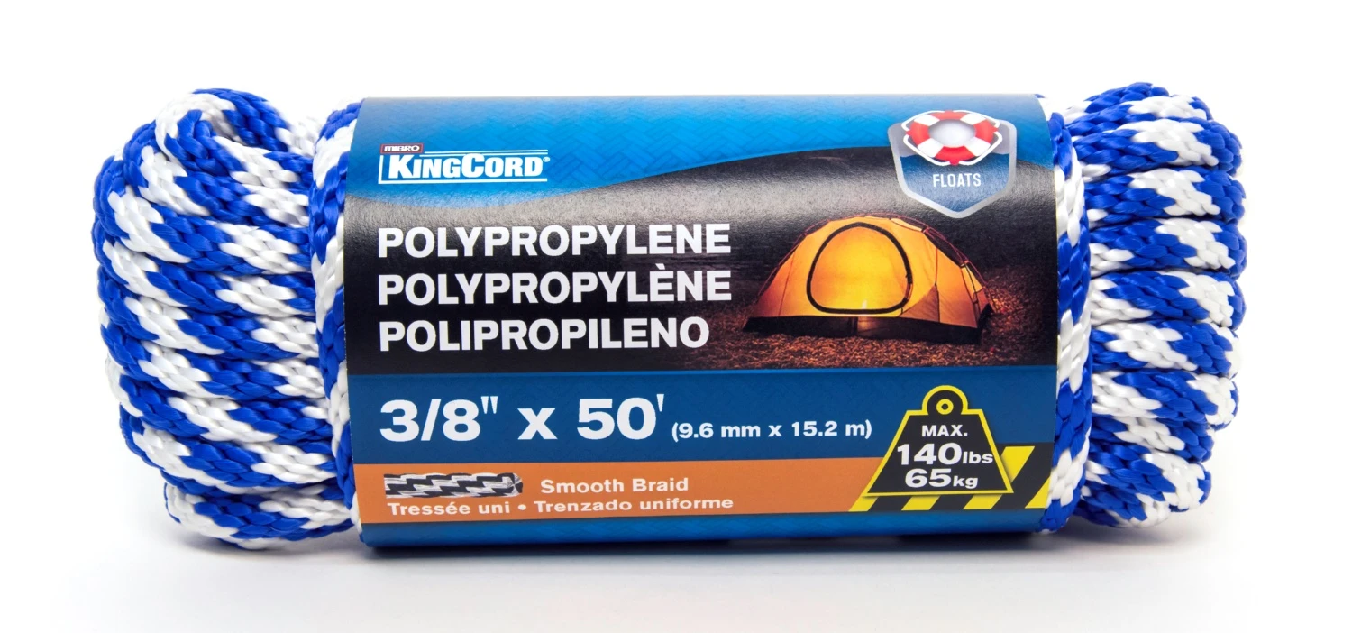 3/8"x50' PP SMOOTH-BLU/WHT - HANK 4 3/8"x50' PP SMOOTH-BLU/WHT - HANK - Image 2