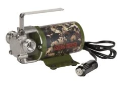 Red Lion Transfer Pump, 1/10 HP, 12 V DC, 3/8" FNPT Discharge, 300 GPH Max, 24 Ft Max Head, 6 Ft Cord, Manual- Camo