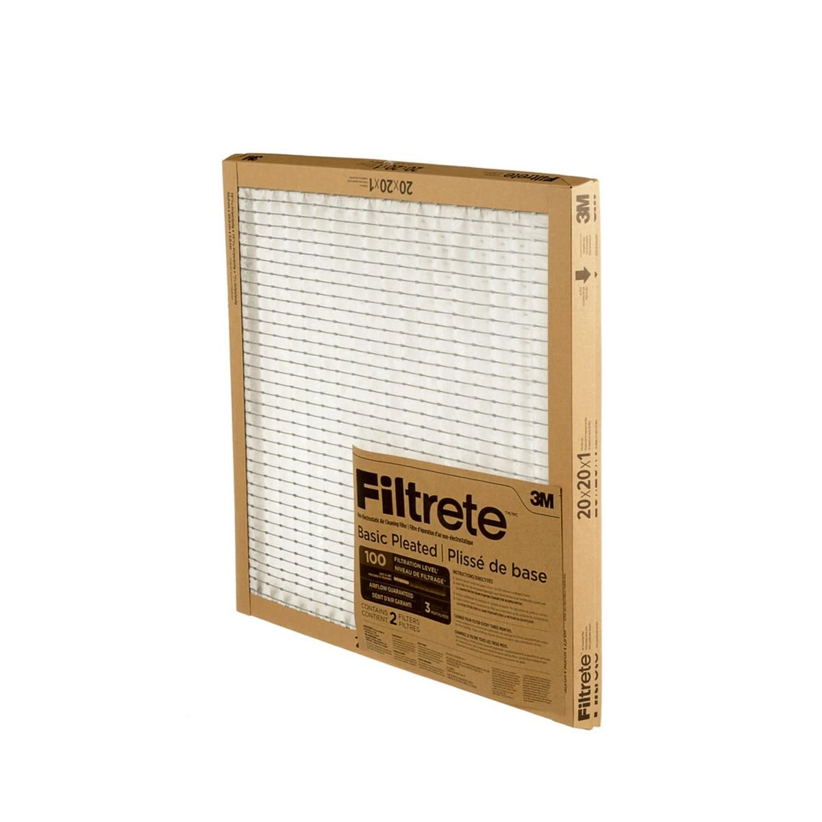 3M Filtrete Pleated Air Filter - Basic - 20-in X 20-in - 2-Pack 5 3M Filtrete Pleated Air Filter - Basic - 20-in X 20-in - 2-Pack - Image 3