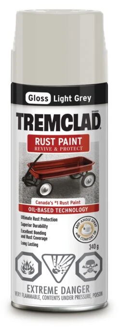 TREMCLAD RUST PAINT LIGHT GREY 340G