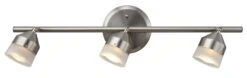 Canarm Uberhaus Marta 3-Bulb Ceiling Track Light Fixture W/ Adjustable Head- Frosted Glass