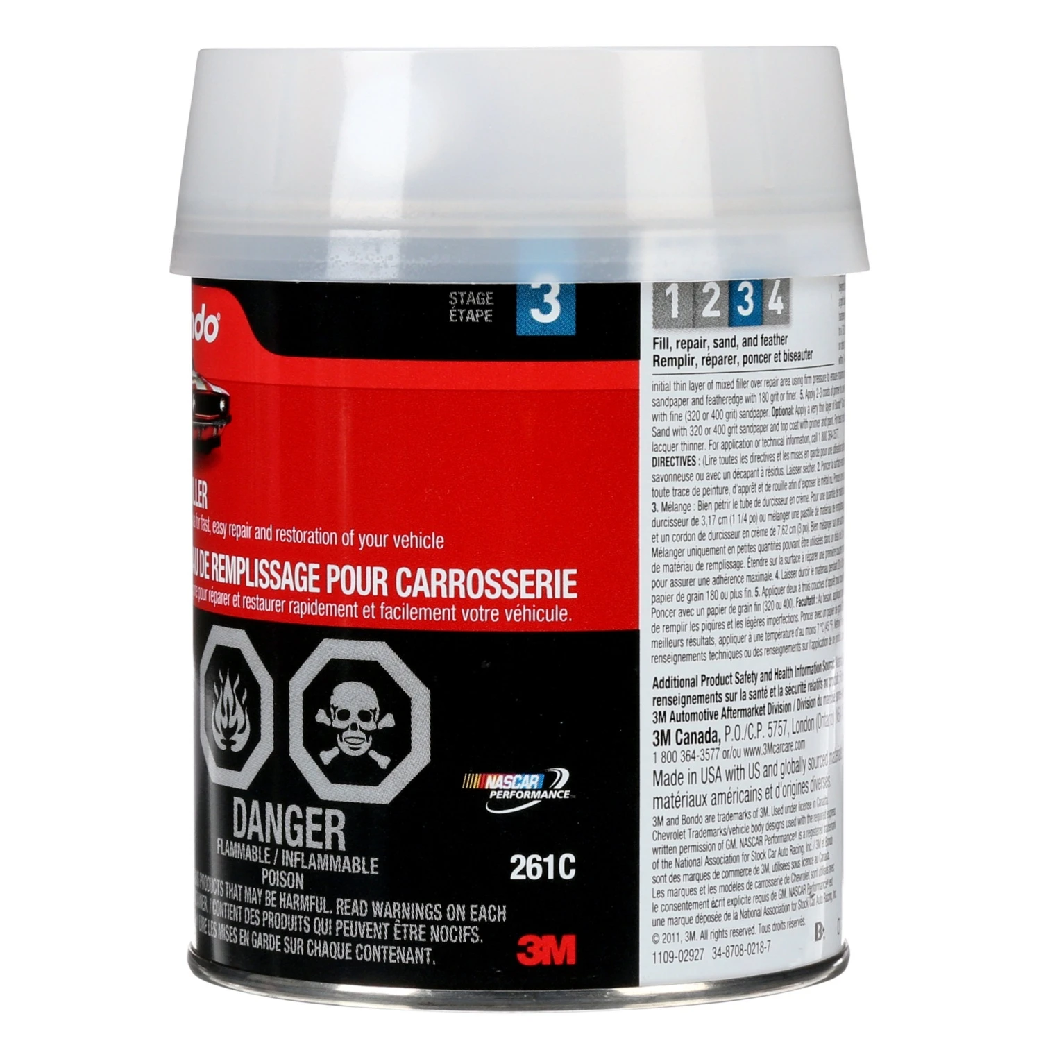 Bondo® Body Filler 261C, 1 Pt (379 G), 12/Case 4 Bondo® Body Filler 261C, 1 Pt (379 G), 12/Case - Image 2