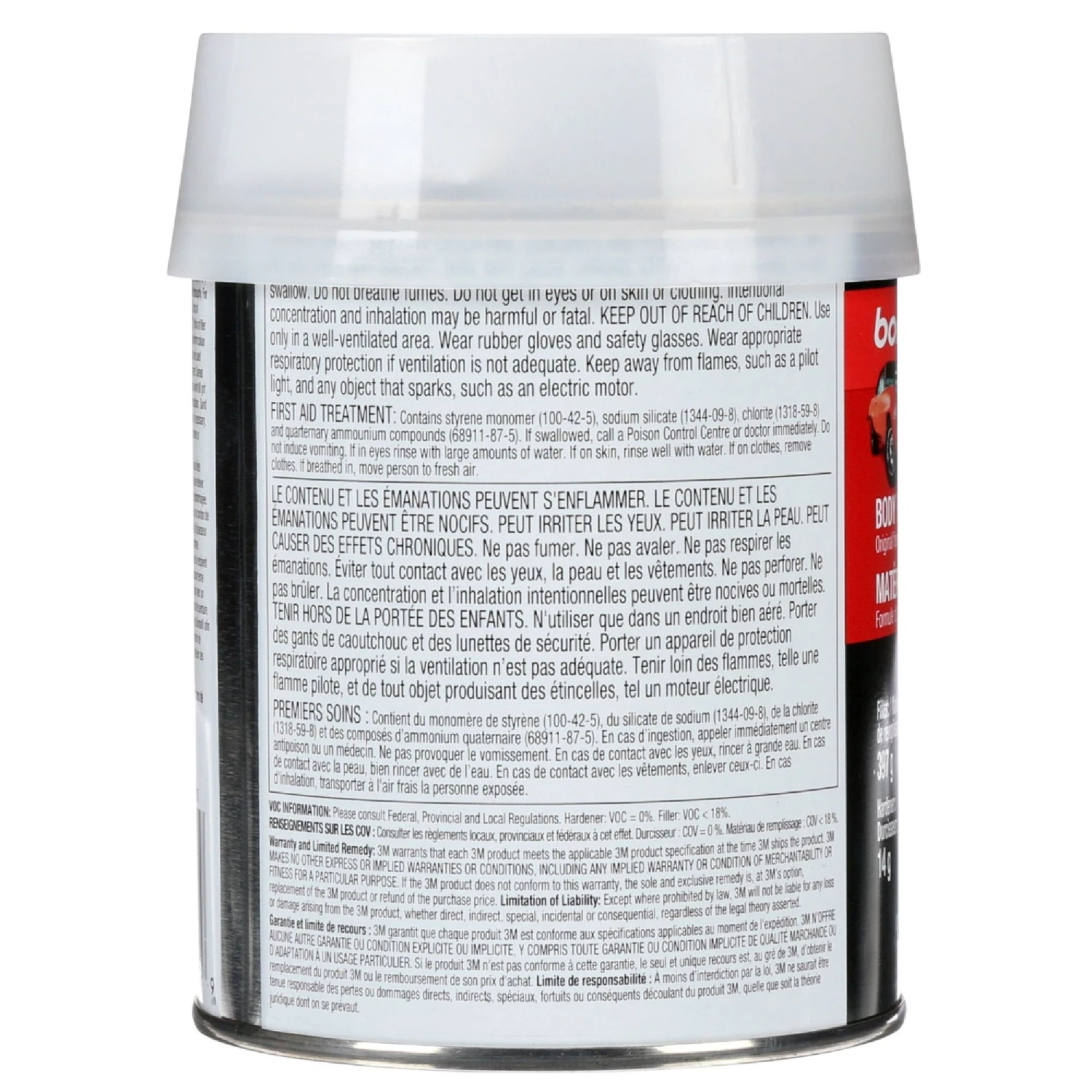 Bondo® Body Filler 261C, 1 Pt (379 G), 12/Case 6 Bondo® Body Filler 261C, 1 Pt (379 G), 12/Case - Image 4