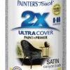 Rust-Oleum Painters Touch 2X Spray Paint Black Satin 340g