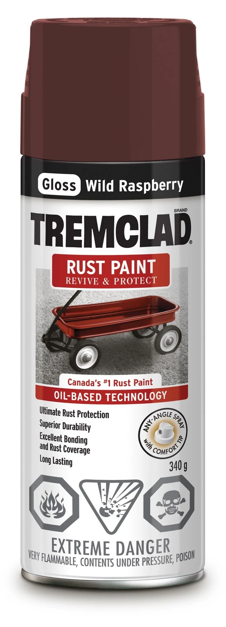 Rust-Oleum Tremclad Rust Paint Wild Raspberry 340G 3 Rust-Oleum Tremclad Rust Paint Wild Raspberry 340G
