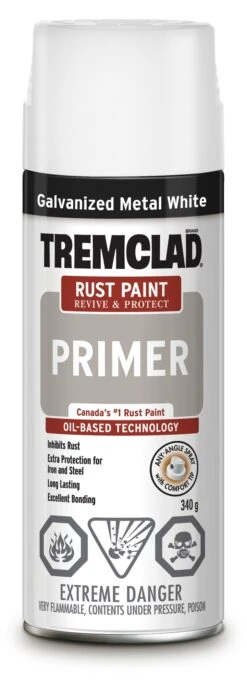 Rust-Oleum Tremclad Rust Paint Galvanized White Primer 3.78L