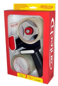 CANTECH Packaging Tape Dispenser With 2-Rolls