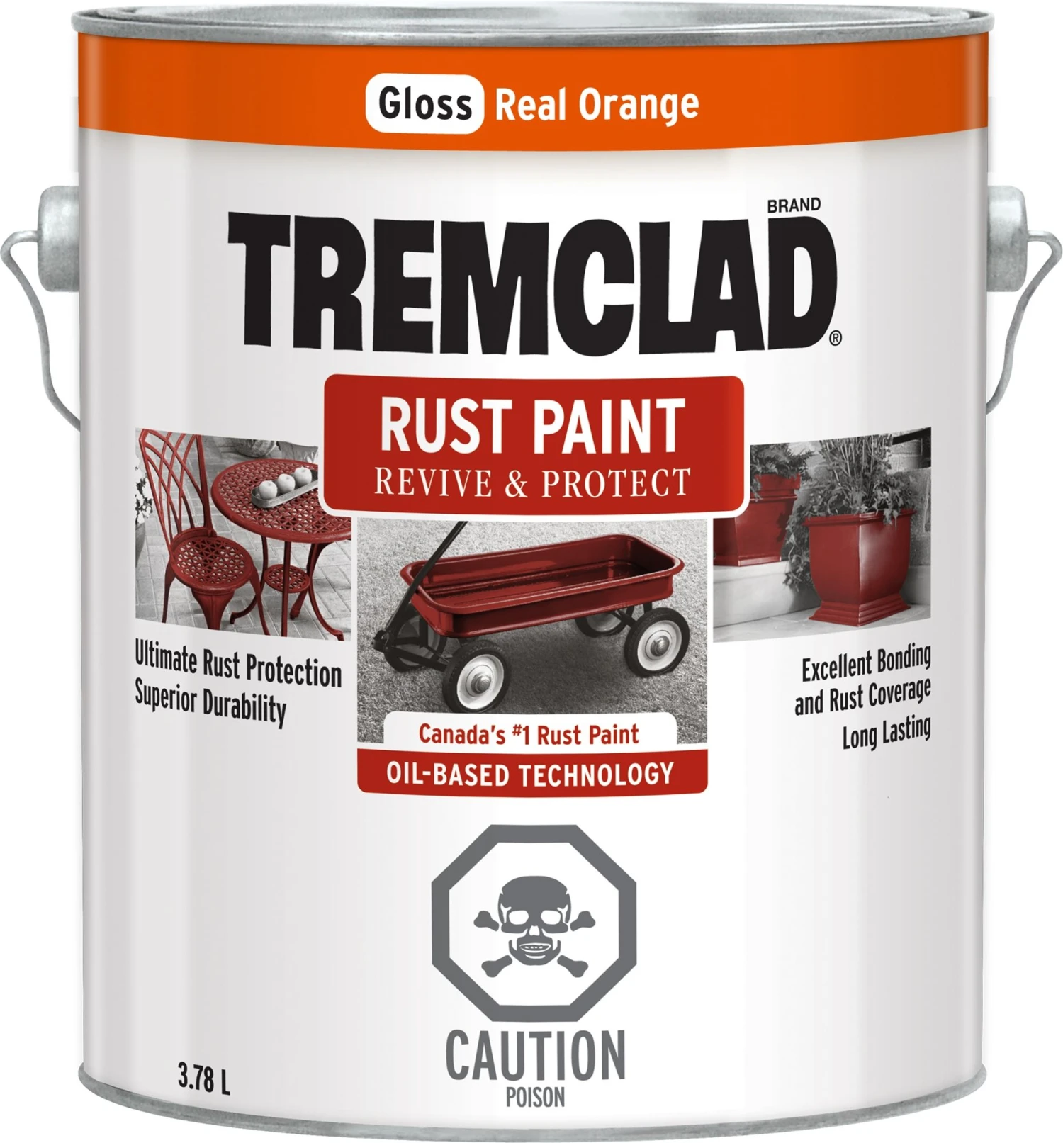 Rust-Oleum Tremclad Rust Paint Real Orange 3.78L 3 Rust-Oleum Tremclad Rust Paint Real Orange 3.78L
