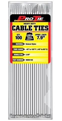 CABLE TIE 7.9"NATNYL120LB100PC