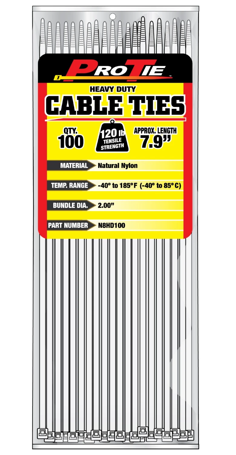 CABLE TIE 7.9"NATNYL120LB100PC 3 CABLE TIE 7.9"NATNYL120LB100PC