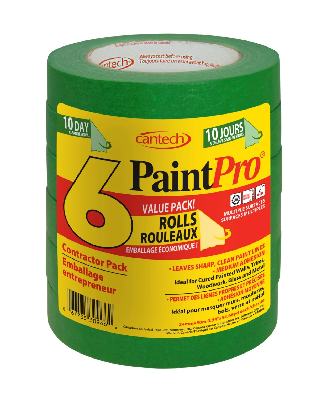 PaintPro® Premium 10-Day Masking Tape-6 PACK 3 PaintPro® Premium 10-Day Masking Tape-6 PACK