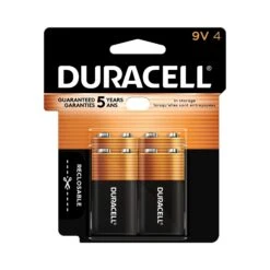 DURACELL 9V BATTERY- ALKALINE COPPER 4/PK