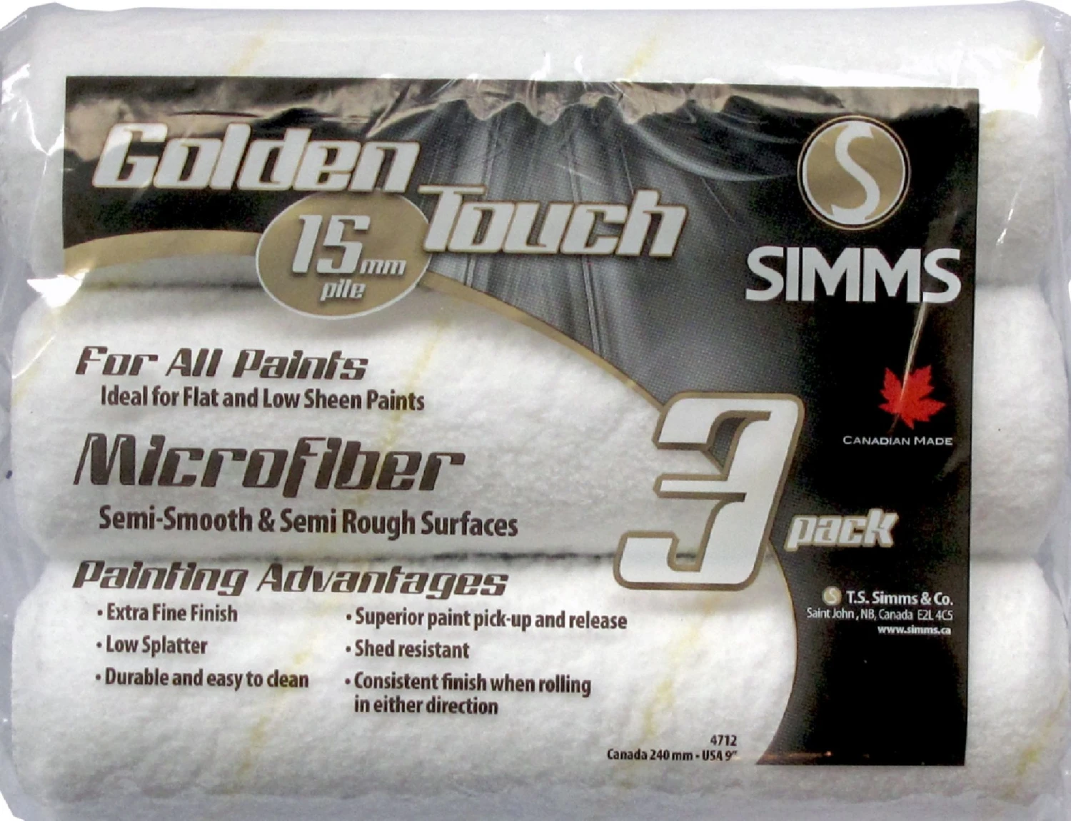 Microfiber Roller 240mm X 15mm 3pk, For All Paints 3 Microfiber Roller 240mm X 15mm 3pk, For All Paints