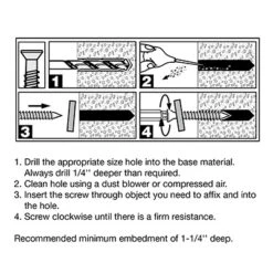 COBRA METAL CONCRETE SCREW ANCHOR WITH BLUE COATING 1/4" X 4" 9 COBRA METAL CONCRETE SCREW ANCHOR WITH BLUE COATING 1/4" X 4" -Home Improvement Store 7fbc8dd9 a6ee 43c9 920c ded55583102f