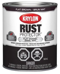 KRYLON® RUST PROTECTOR? BRUSH ON ENAMEL| FLAT| BRO