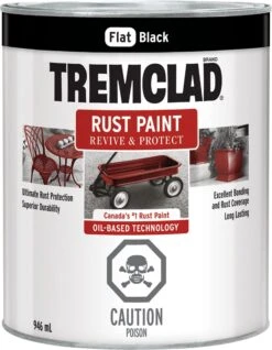 Rust-Oleum Tremclad Rust Paint Flat Black 946ml