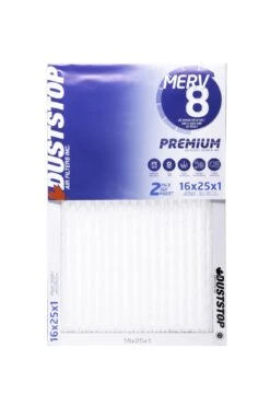 Duststop MERV 8 Furnace Filter, 16 X 25 X 1-in, 2-pk