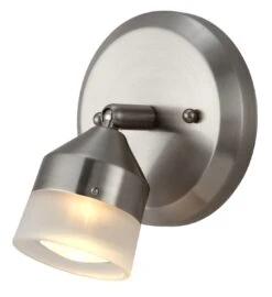 Canarm Uberhaus Marta 1-Bulb Ceiling Track Light Fixture W/ Adjustable Head- Frosted Glass
