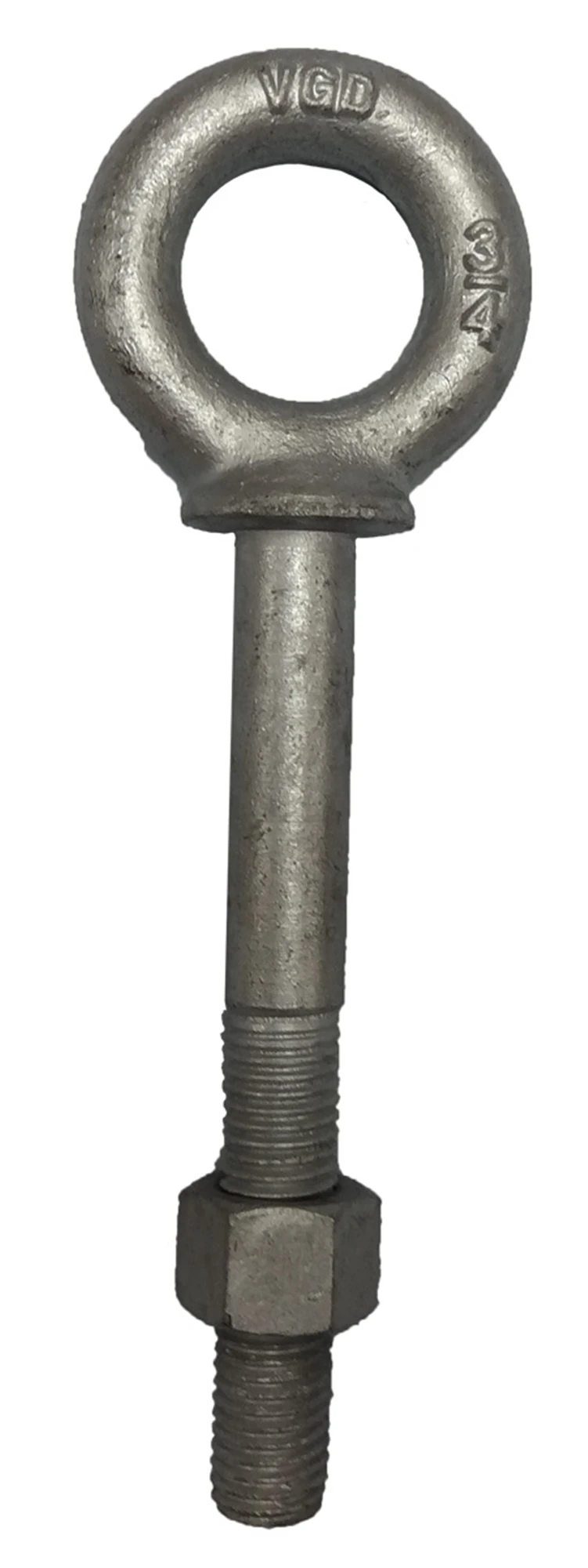 Hillman 3/8" X 4 - 1/2" Galvanized Shoulder Nut Eye Bolts 3 Hillman 3/8" X 4 - 1/2" Galvanized Shoulder Nut Eye Bolts