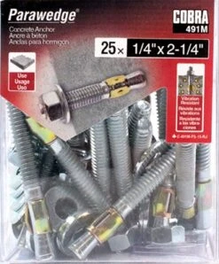 Cobra 491M Concrete Parawedge 1/4" X 2- 1/4" X 25
