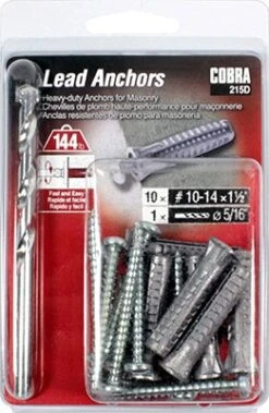 COBRA ZINC| LEAD MASONRY ANCHOR 10 X 10 -12 -14 X 1-1/2"
