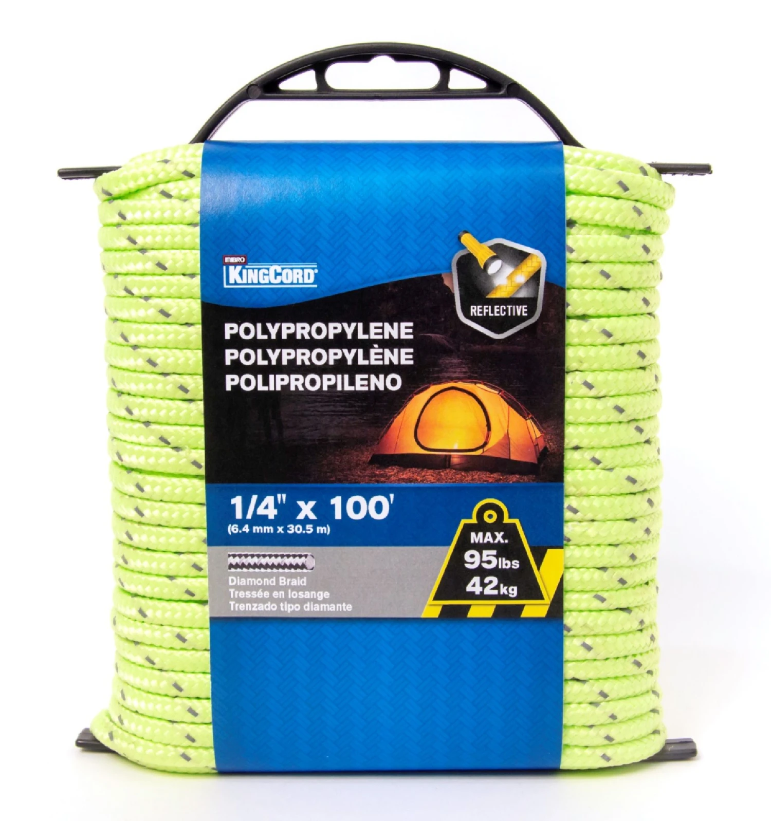1/4" X 100' PP DB - REFLECTIVE-YELLOW 4 1/4" X 100' PP DB - REFLECTIVE-YELLOW - Image 2