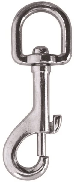 BOLT SNAP 1/2" PKG. - ROUND SWIVEL S.S.