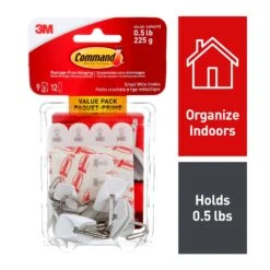 3M Command Wire Hooks Value Pack, Small, Clear, 9 Hooks 12 Small Strips -Home Improvement Store a15050f3 c042 4038 9b52 71b0f7c23671