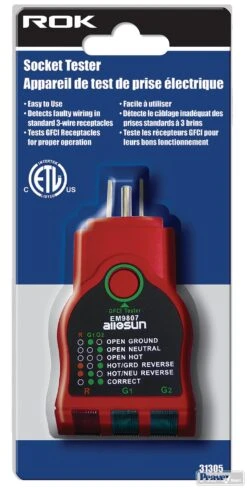 TESTER OUTLET 120V GFCI