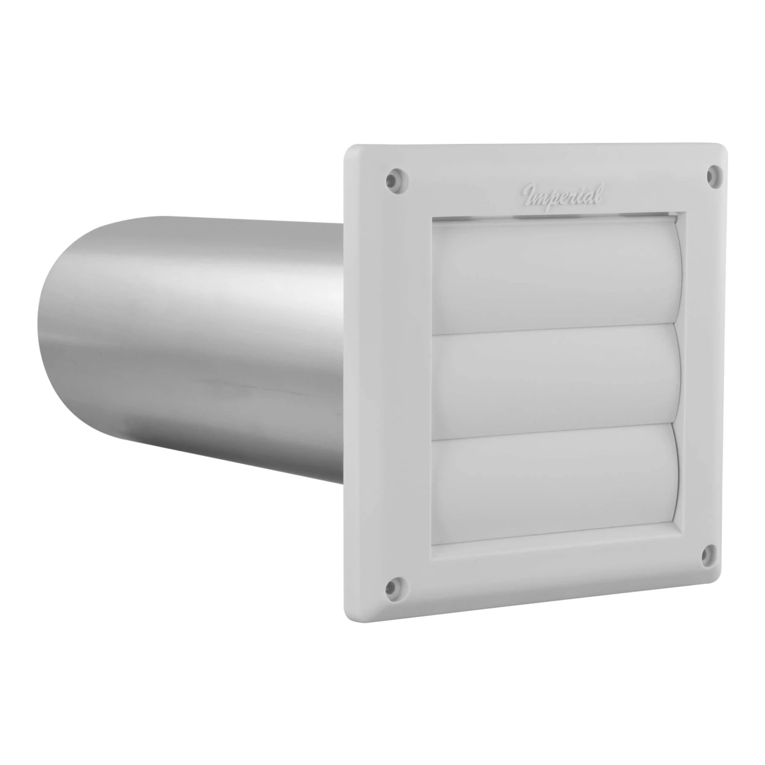 Louvered White Hood & Pipe, 4" 5 Louvered White Hood & Pipe, 4" - Image 3