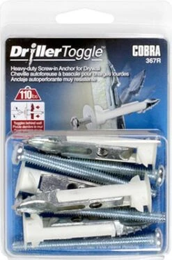 Cobra 367R Driller Toggle 1/4" X 3", Pack 6