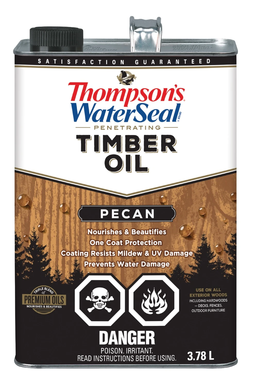 THOMPSON'S® WATERSEAL® PENETRATING TIMBER OIL| PECAN- 3.78L 3 THOMPSON'S® WATERSEAL® PENETRATING TIMBER OIL| PECAN- 3.78L