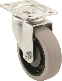 Caster 4" X 1-1/4" Swivel Tpr Grey Rubber