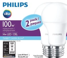 Philips BULB LED 14W A19 5000K 2PACK 3 Philips BULB LED 14W A19 5000K 2PACK