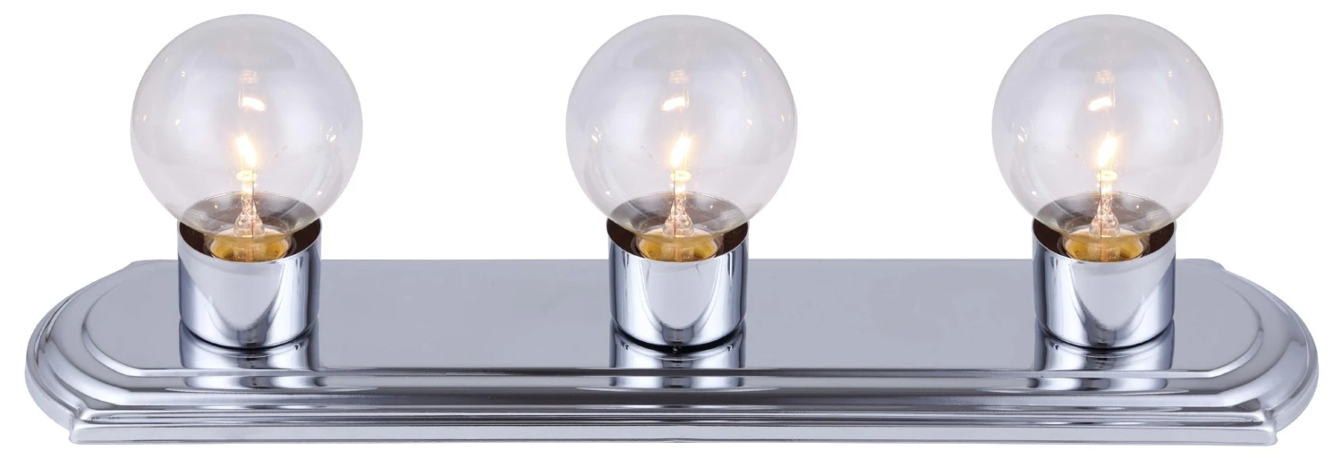 Canarm 3-Bulb Bathroom Strip Light- Chrome 3 Canarm 3-Bulb Bathroom Strip Light- Chrome