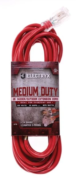Electryx Medium Duty 25' Indoor/Outdoor Extension Cord
