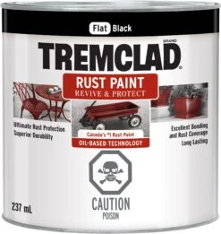 Rust-Oleum Tremclad Rust Paint Flat Black 237ml