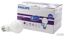 Philips BULB LED 8W A19 5000K 6PK
