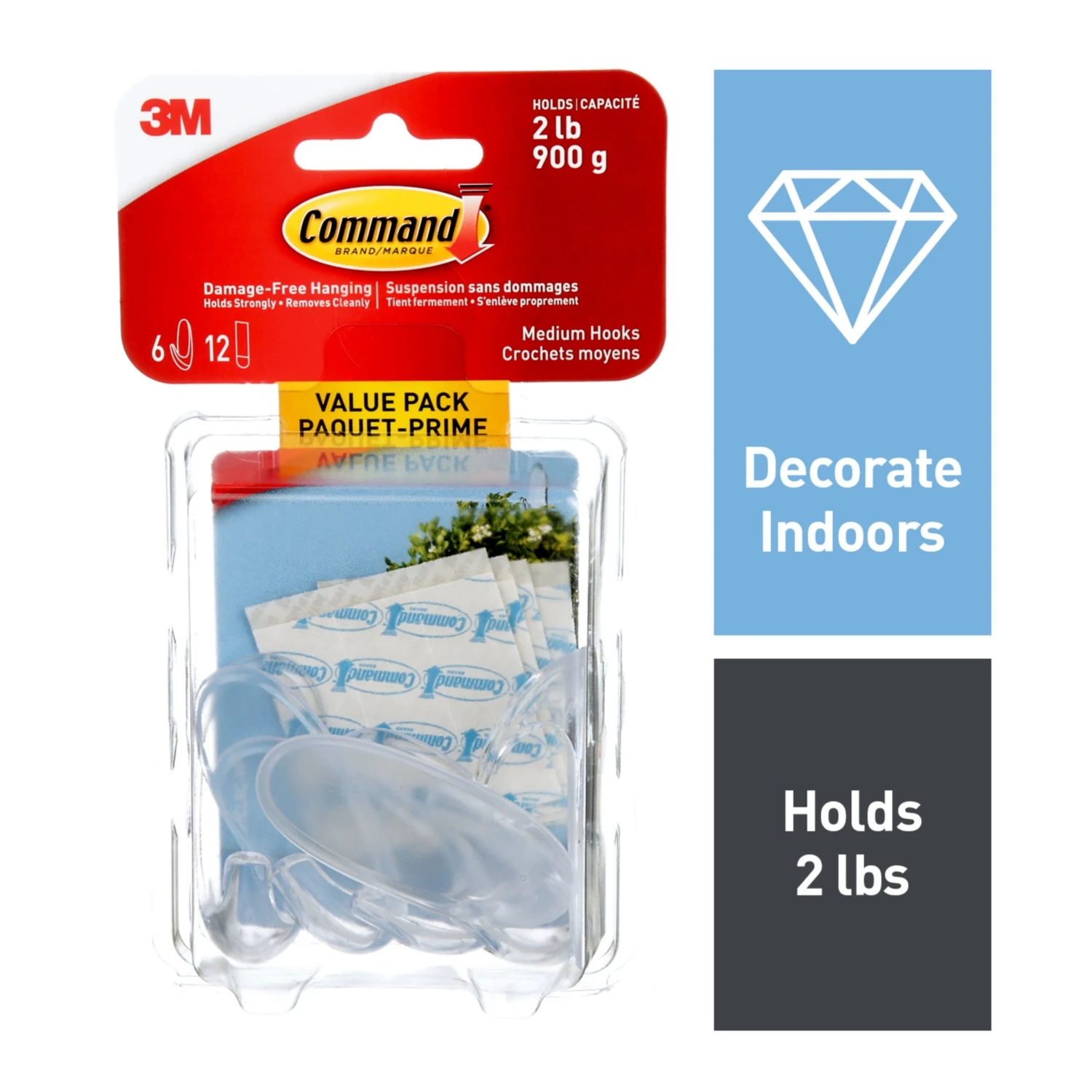 3M Command Medium Hooks Value Pack 12 3M Command Medium Hooks Value Pack - Image 10