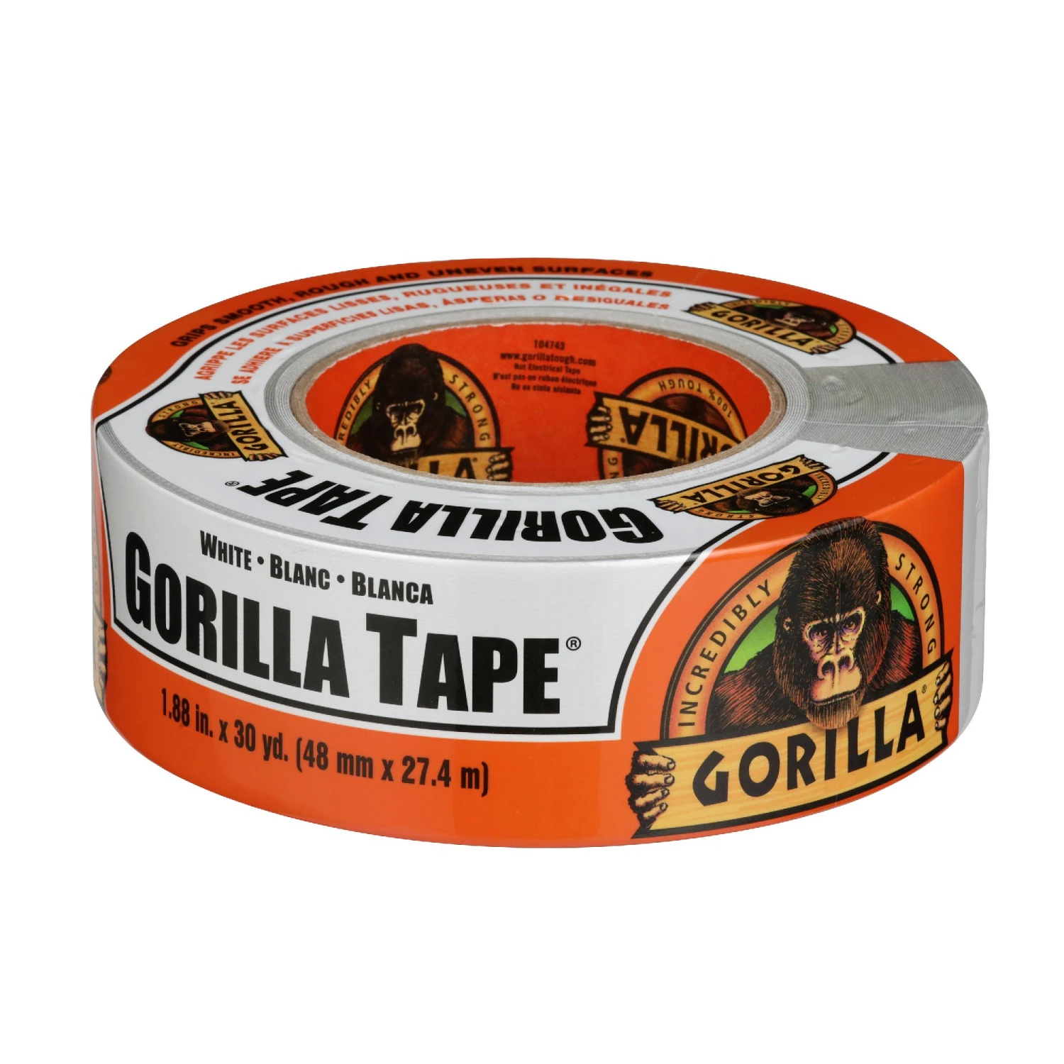 Gorilla Tape 30 Yd- White 3 Gorilla Tape 30 Yd- White