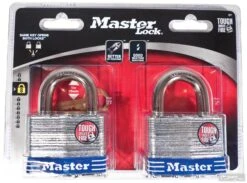 Master Lock Keyed Alike Padlocks, 2 Pack